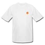 Men's Tall T-Shirt WITH ORANGE  LOGO - white