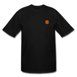 Men's Tall T-Shirt WITH ORANGE  LOGO - black