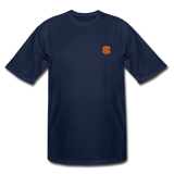 Men's Tall T-Shirt WITH ORANGE  LOGO - navy