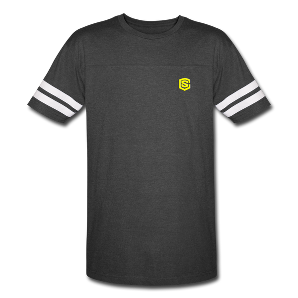 Vintage Sport T-Shirt WITH YELLOW  LOGO - vintage smoke/white