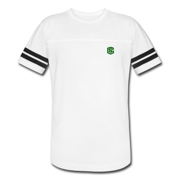 Vintage Sport T-Shirt WITH GREEN LOGO - white/black