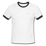 Men's Ringer T-Shirt WITH WHITE LOGO - white/black