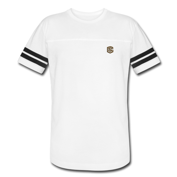 Vintage Sport T-Shirt WITH BROWN LOGO - white/black