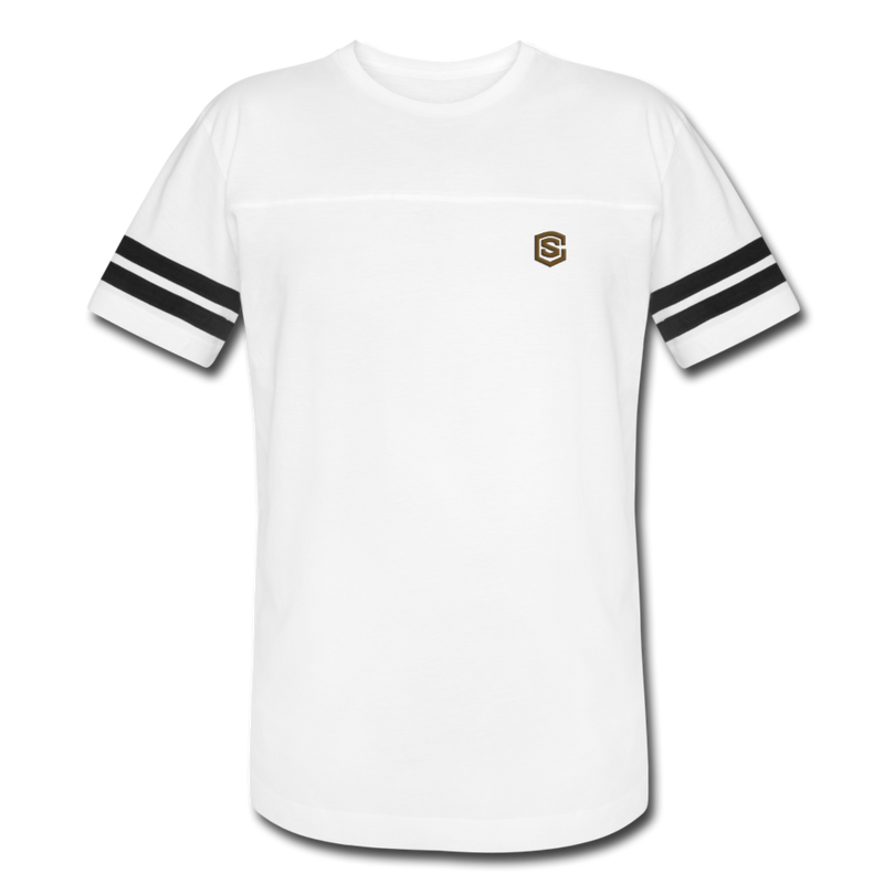 Vintage Sport T-Shirt WITH BROWN LOGO - white/black