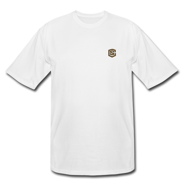 Men's Tall T-Shirt WITH BROWN  LOGO - white