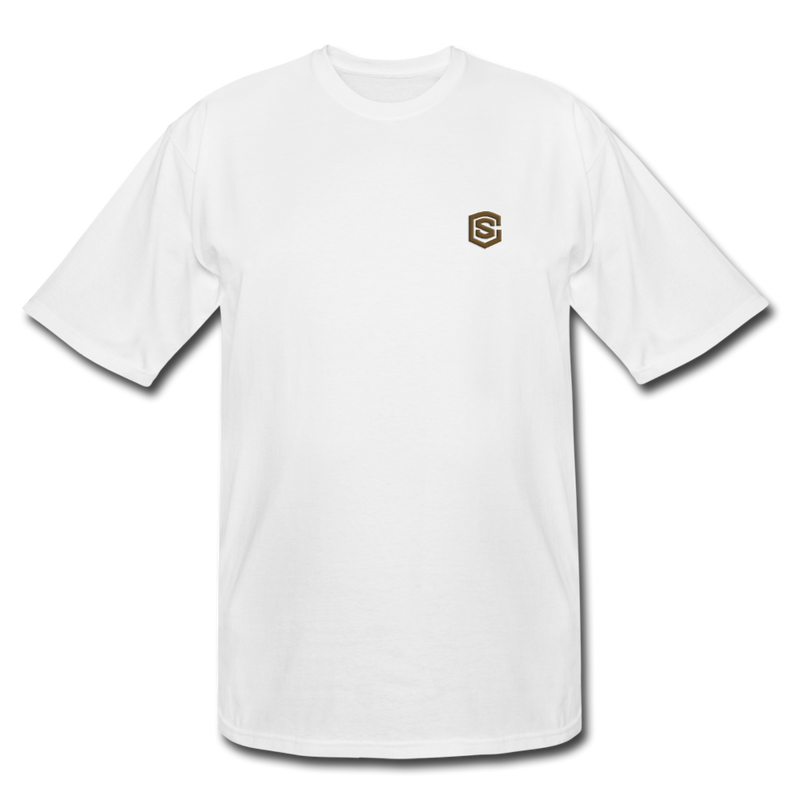 Men's Tall T-Shirt WITH BROWN  LOGO - white