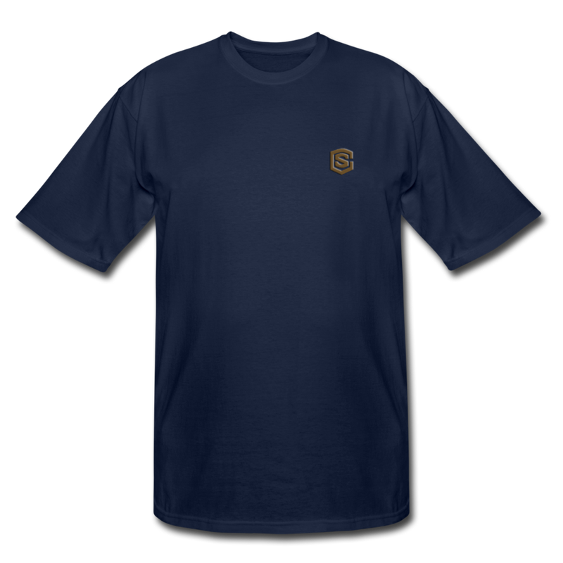 Men's Tall T-Shirt WITH BROWN  LOGO - navy