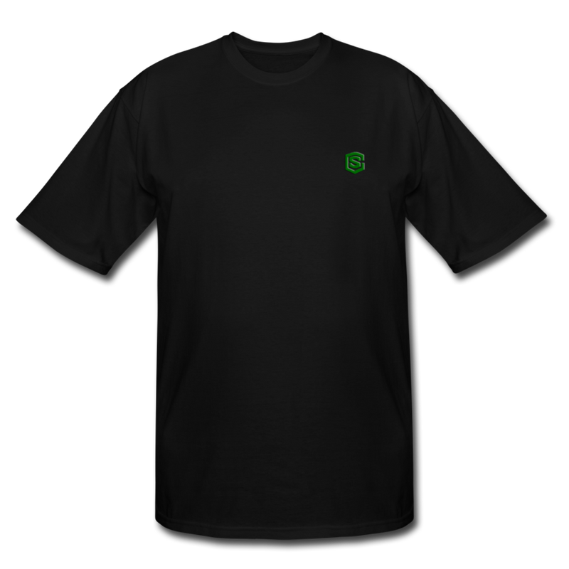 Men's Tall T-Shirt WITH GREEN LOGO - black