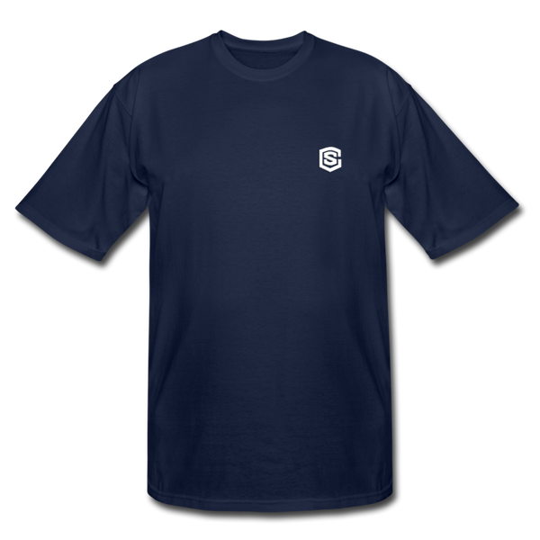 Men's Tall T-Shirt WITH WHITE  LOGO - navy