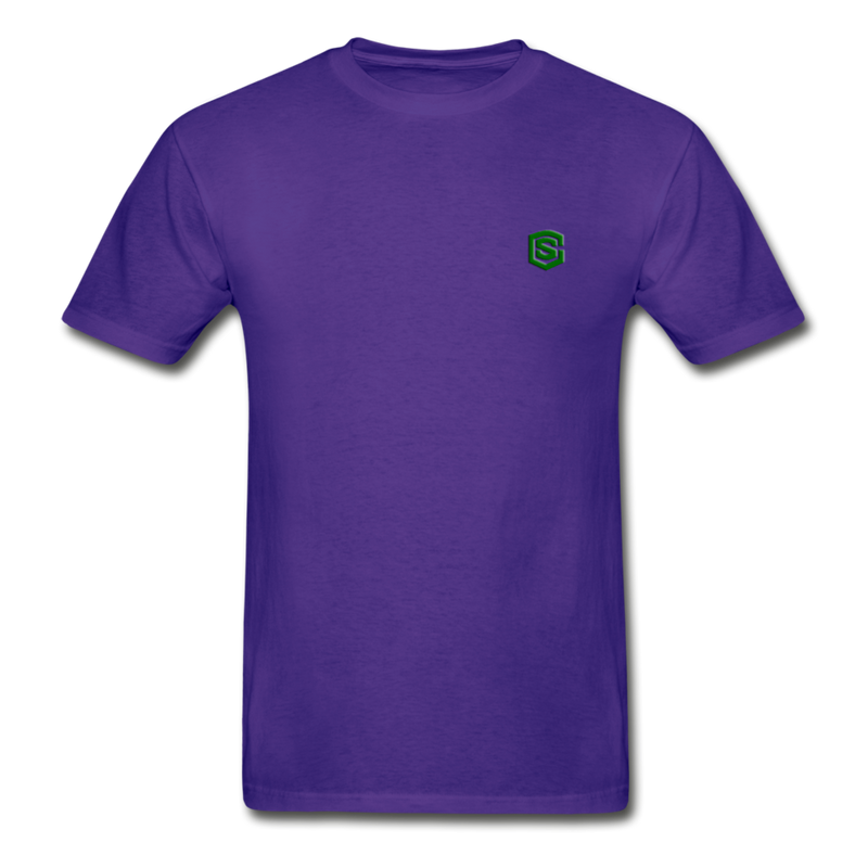 Hanes Adult Tagless T-Shirt  WITH GREEN  LOGO - purple