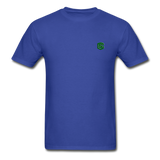 Hanes Adult Tagless T-Shirt  WITH GREEN  LOGO - royal blue