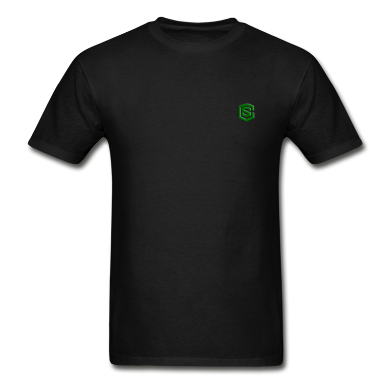 Hanes Adult Tagless T-Shirt  WITH GREEN  LOGO - black