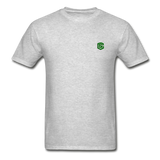 Hanes Adult Tagless T-Shirt  WITH GREEN  LOGO - heather gray