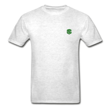 Hanes Adult Tagless T-Shirt  WITH GREEN  LOGO - light heather gray