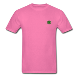 Hanes Adult Tagless T-Shirt  WITH GREEN  LOGO - hot pink