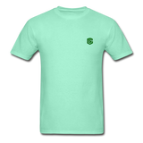 Hanes Adult Tagless T-Shirt  WITH GREEN  LOGO - deep mint