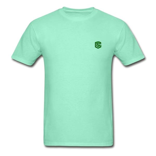 Hanes Adult Tagless T-Shirt  WITH GREEN  LOGO - deep mint