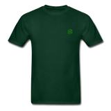 Hanes Adult Tagless T-Shirt  WITH GREEN  LOGO - forest green