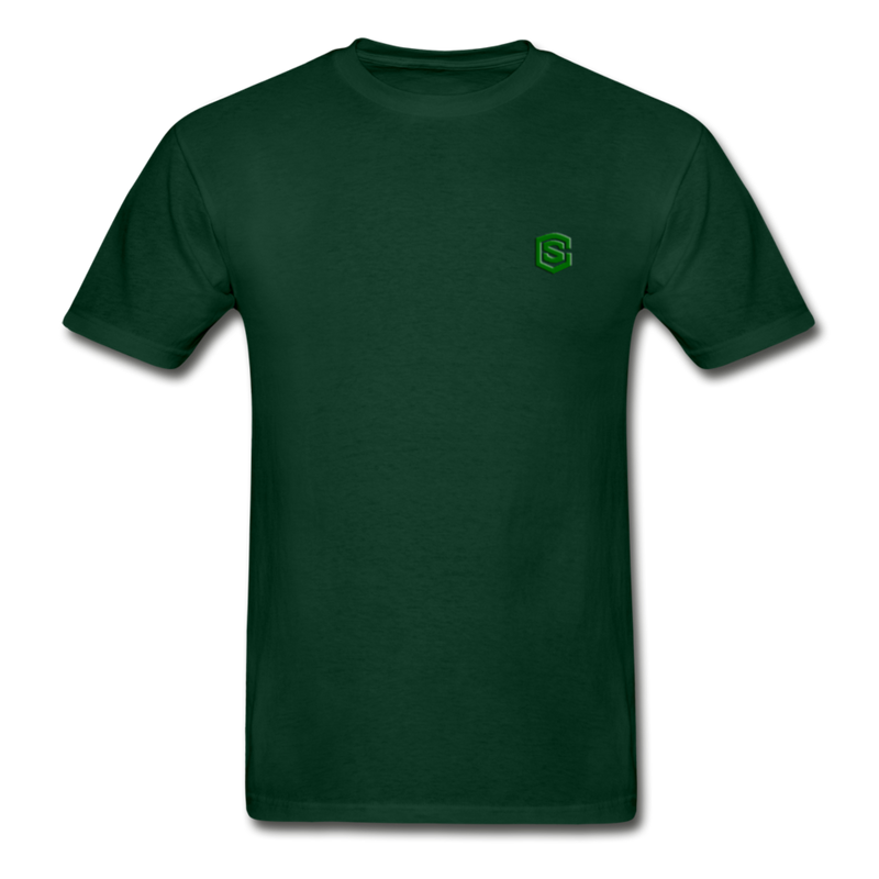 Hanes Adult Tagless T-Shirt  WITH GREEN  LOGO - forest green