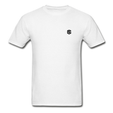 Hanes Adult Tagless T-Shirt WITH BLACK  LOGO - white