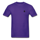 Hanes Adult Tagless T-Shirt WITH BLACK  LOGO - purple