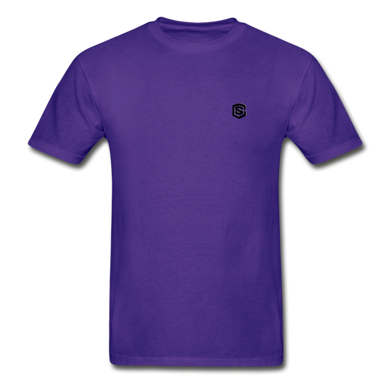 Hanes Adult Tagless T-Shirt WITH BLACK  LOGO - purple