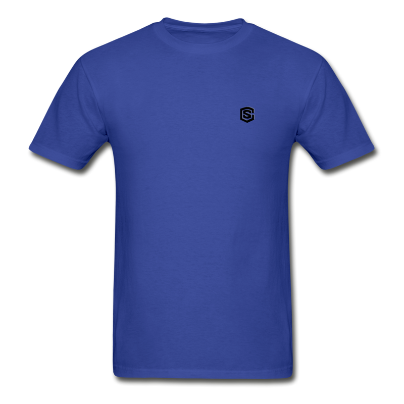 Hanes Adult Tagless T-Shirt WITH BLACK  LOGO - royal blue