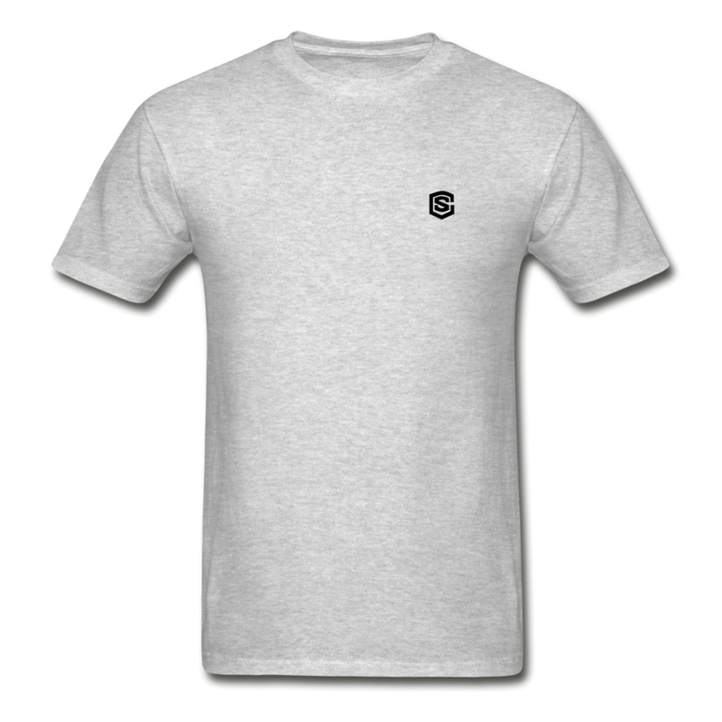 Hanes Adult Tagless T-Shirt WITH BLACK  LOGO - heather gray