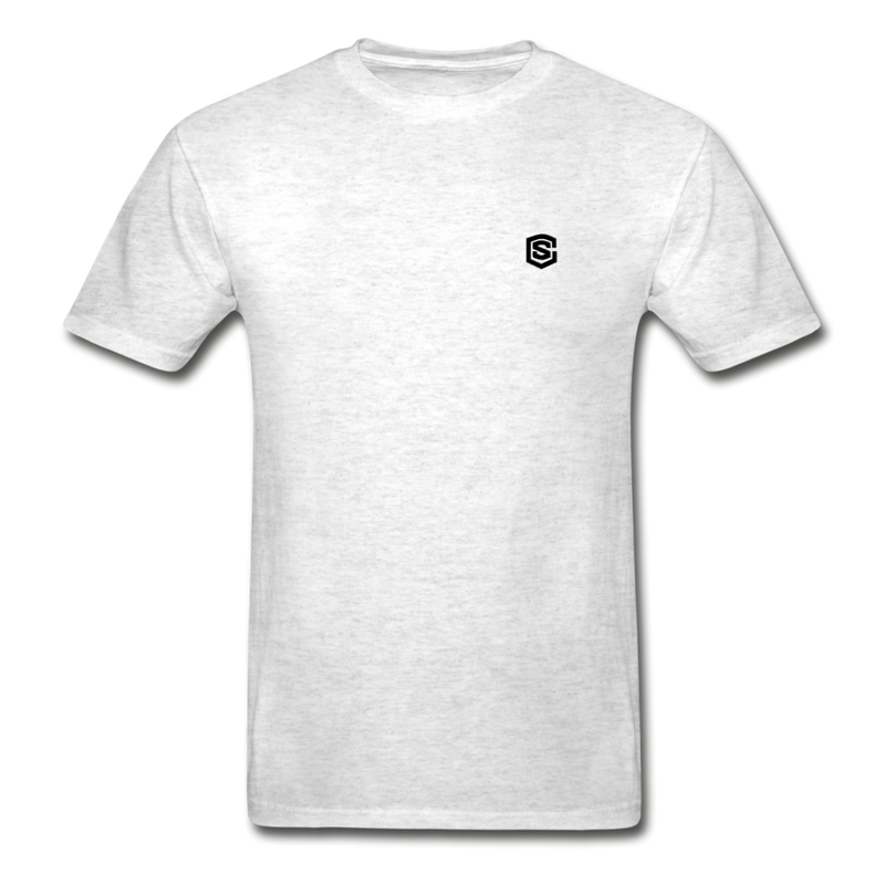 Hanes Adult Tagless T-Shirt WITH BLACK  LOGO - light heather gray