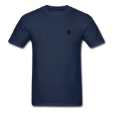 Hanes Adult Tagless T-Shirt WITH BLACK  LOGO - navy