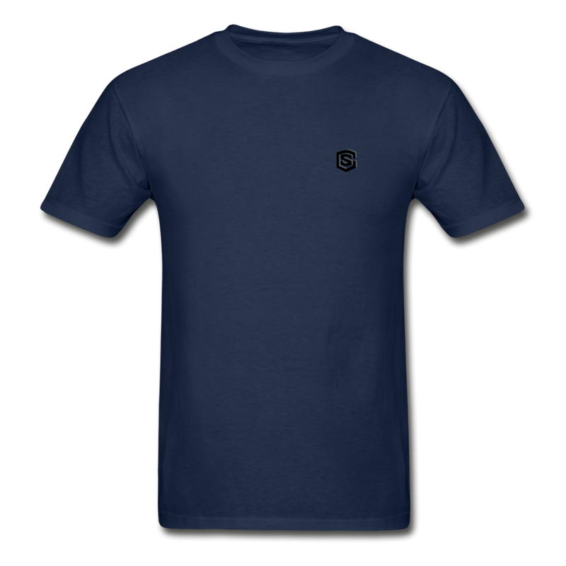 Hanes Adult Tagless T-Shirt WITH BLACK  LOGO - navy