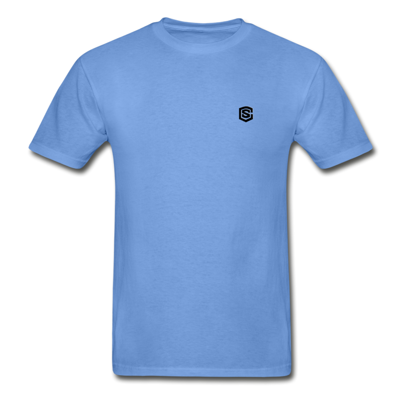 Hanes Adult Tagless T-Shirt WITH BLACK  LOGO - carolina blue