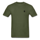 Hanes Adult Tagless T-Shirt WITH BLACK  LOGO - military green