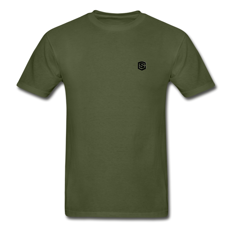 Hanes Adult Tagless T-Shirt WITH BLACK  LOGO - military green