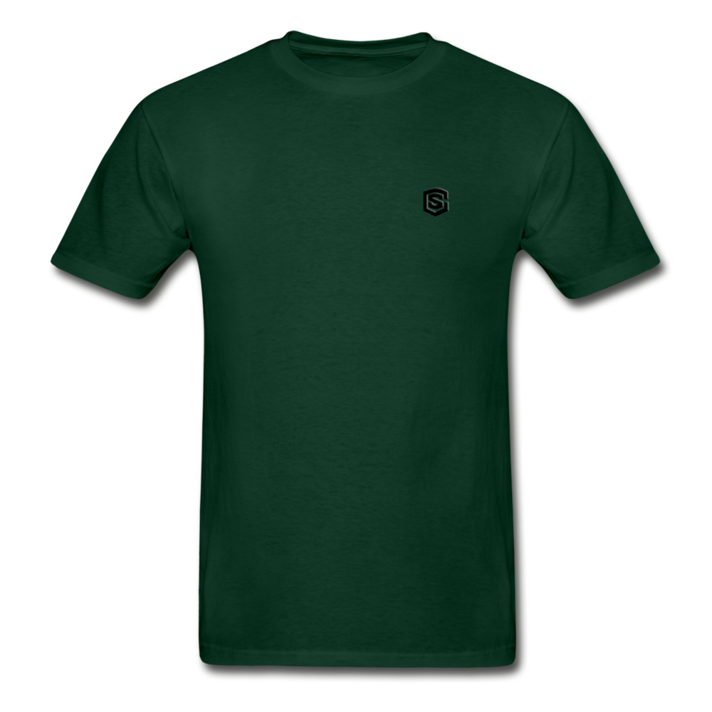 Hanes Adult Tagless T-Shirt WITH BLACK  LOGO - forest green
