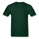 Hanes Adult Tagless T-Shirt WITH BLACK  LOGO - forest green