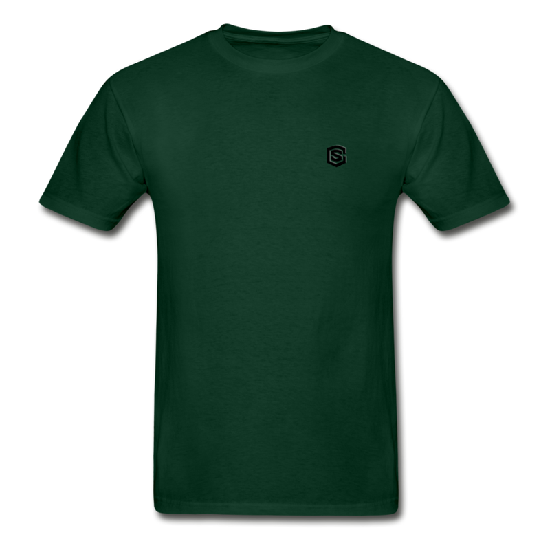 Hanes Adult Tagless T-Shirt WITH BLACK  LOGO - forest green