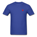 Hanes Adult Tagless T-Shirt  WITH RED  LOGO - royal blue