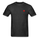 Hanes Adult Tagless T-Shirt  WITH RED  LOGO - charcoal gray