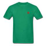 Hanes Adult Tagless T-Shirt  WITH RED  LOGO - kelly green