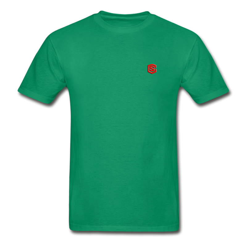 Hanes Adult Tagless T-Shirt  WITH RED  LOGO - kelly green