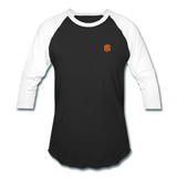 Baseball T-Shirt WITH ORANGE LOGO - black/white