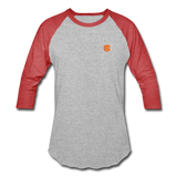 Baseball T-Shirt WITH ORANGE LOGO - heather gray/red