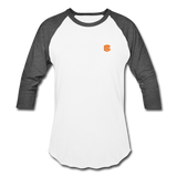 Baseball T-Shirt WITH ORANGE LOGO - white/charcoal