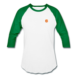 Baseball T-Shirt WITH ORANGE LOGO - white/kelly green