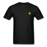 Hanes Adult Tagless T-Shirt  WITH  YELLOW  LOGO - black