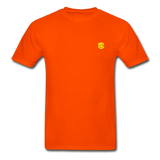 Hanes Adult Tagless T-Shirt  WITH  YELLOW  LOGO - orange