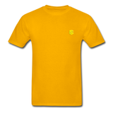 Hanes Adult Tagless T-Shirt  WITH  YELLOW  LOGO - gold