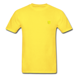 Hanes Adult Tagless T-Shirt  WITH  YELLOW  LOGO - yellow