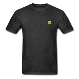 Hanes Adult Tagless T-Shirt  WITH  YELLOW  LOGO - charcoal gray